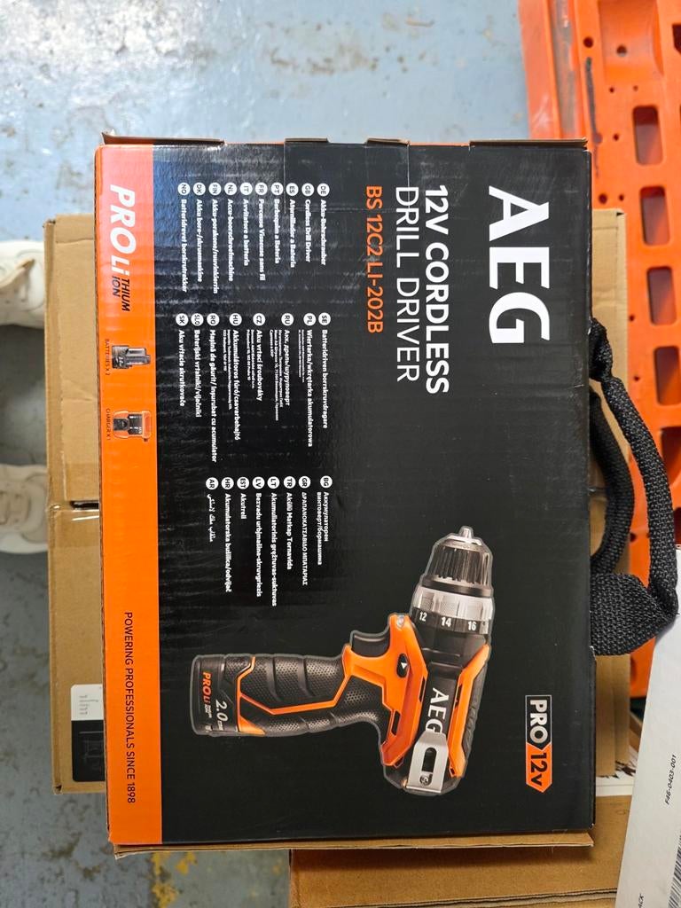 Nieuwe AEG 12V Accu Schroefmachine BS 12C2 LI-202B, AEG, Variabele snelheid, Nieuw, Ophalen of Verzenden