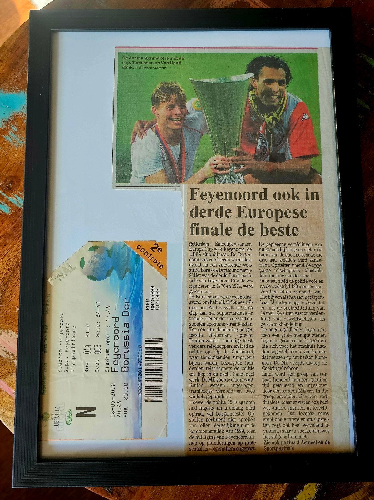 Verzameling UEFA CUP 2002, Tickets en Kaartjes, Eén persoon, November