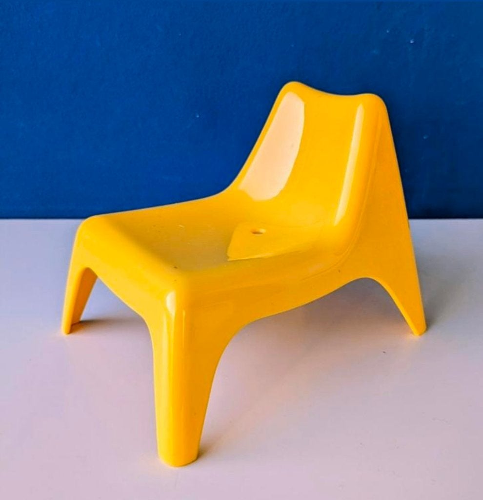 Miniatuurstoeltje /IKEA PS VÅGÖ, Antiek en Kunst, Ophalen of Verzenden, Object, Geel, Kunststof