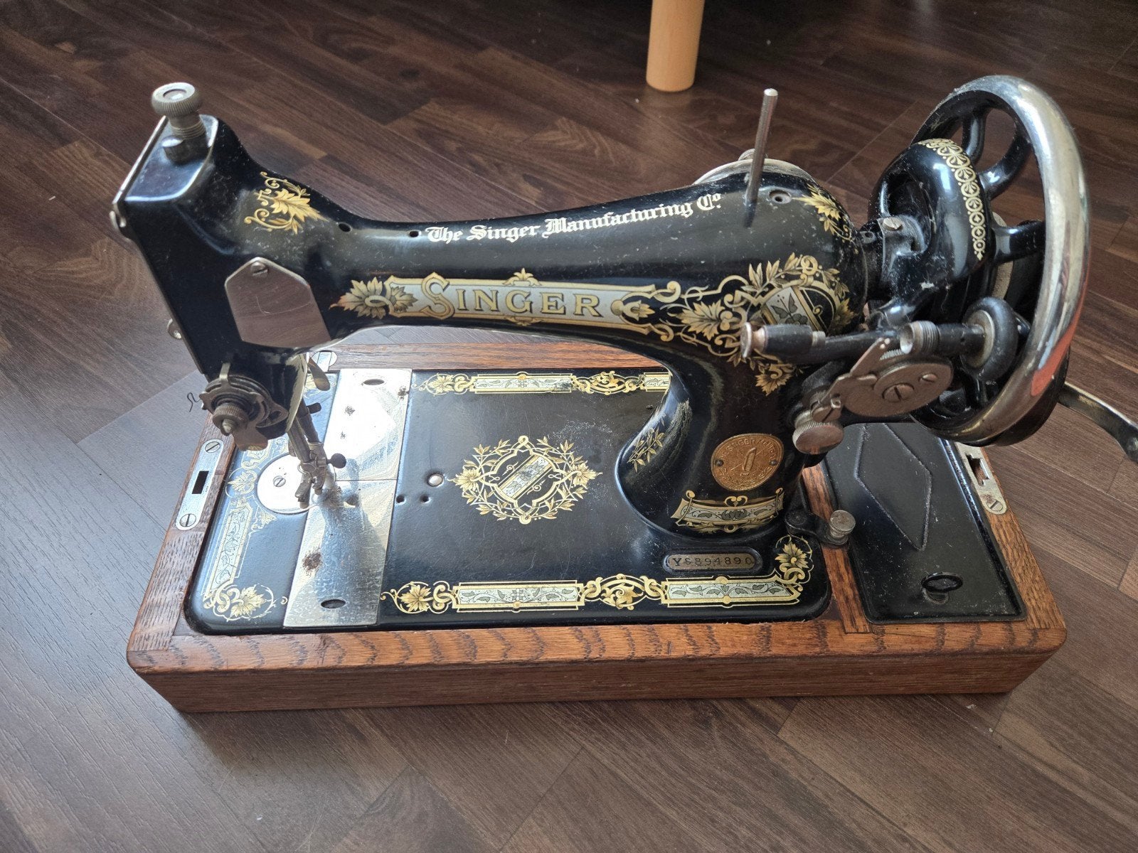 Antieke Singer Naaimachine - Handbediend, Ophalen