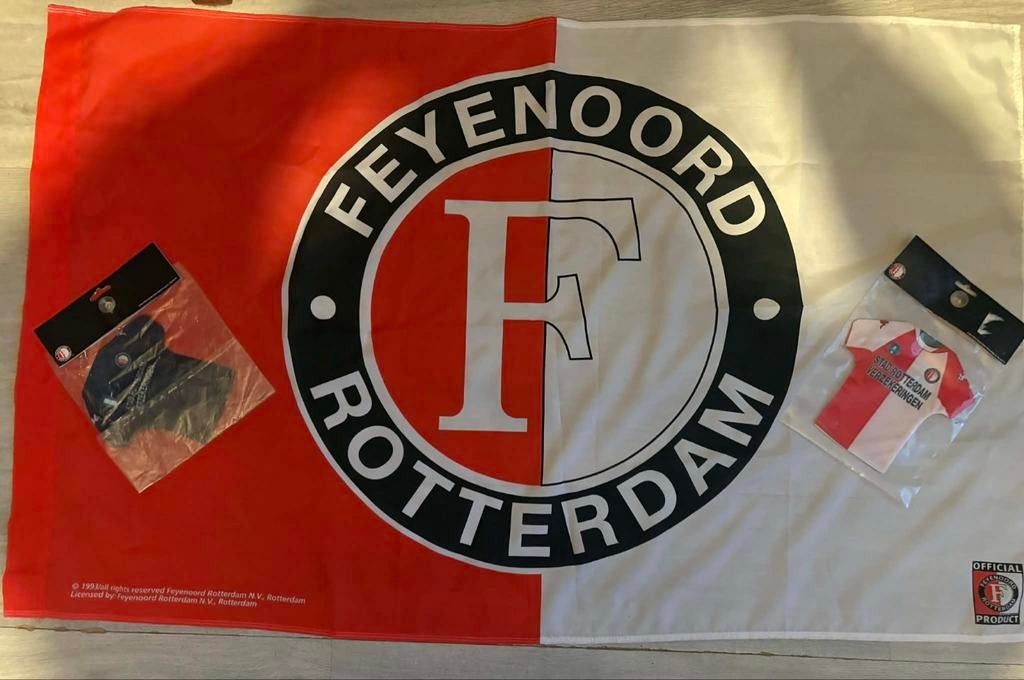 Feyenoord Vlag + 2x Minidress, Verzamelen, Ophalen of Verzenden, Zo goed als nieuw, Feyenoord, Vaantje of Sjaal