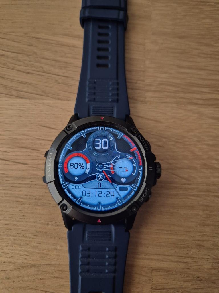 Smartwatch G-Wear, Gebruikt, Blauw, Hartslag, Ophalen of Verzenden