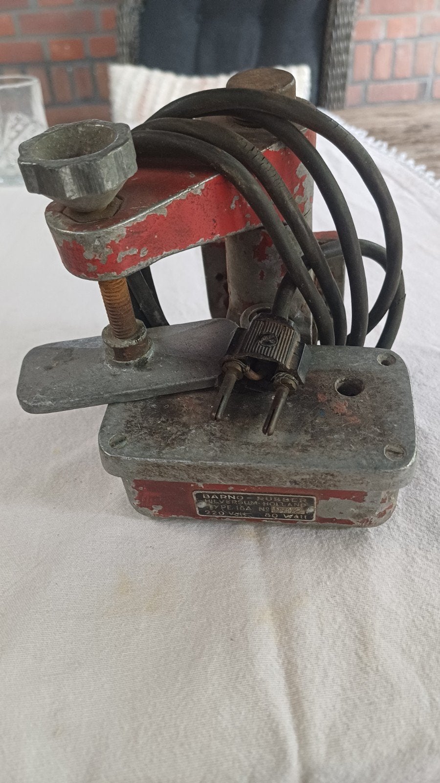 Electrisch Vulcaniseer App. jaren 40-50 brom fiets oldtimer, Fietsen en Brommers, Fietsonderdelen, Ophalen of Verzenden