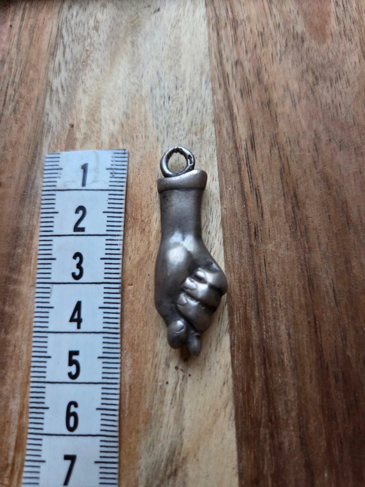 Antieke Zilveren Figa Hand Bedel - Bescherming & Geluk, Ophalen of Verzenden