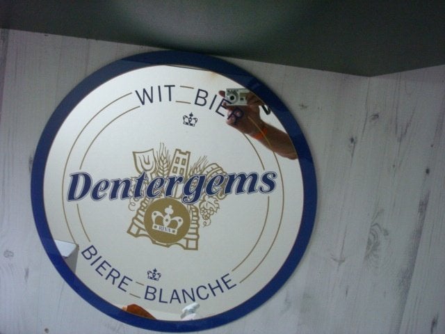 VINTAGE RECLAME SPIEGEL  WIT BIER 1985, Verzamelen, Ophalen, Zo goed als nieuw, Reclamebord