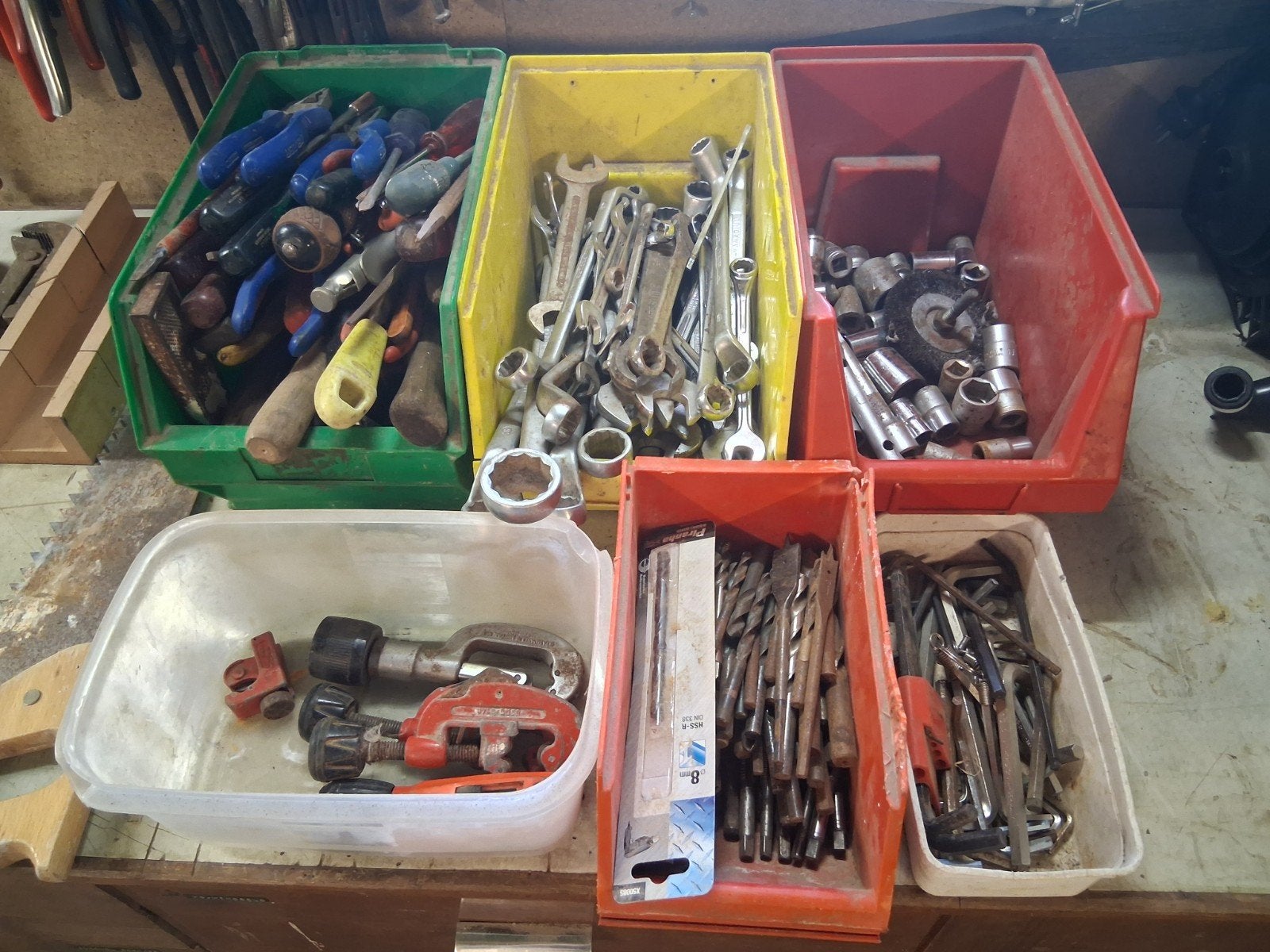 partij gereedschap, Ophalen, Gebruikt