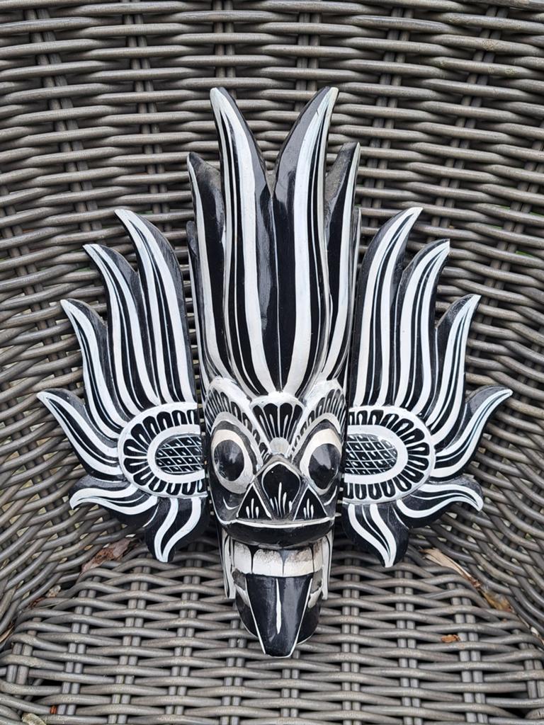 Zwart wit masker Sri Lanka, Ophalen of Verzenden
