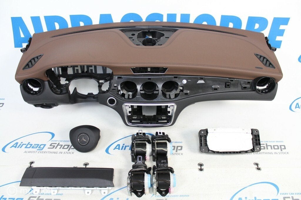 Airbag set Dashboard bruin Mercedes CLA facelift(2015-heden), Gebruikt, Ophalen of Verzenden