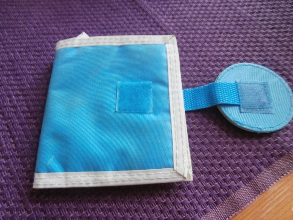 portemonnee kind Leeuw ING Postbank klittenbandsluiting blau, Ophalen of Verzenden, Gebruikt, Blauw, Overige merken