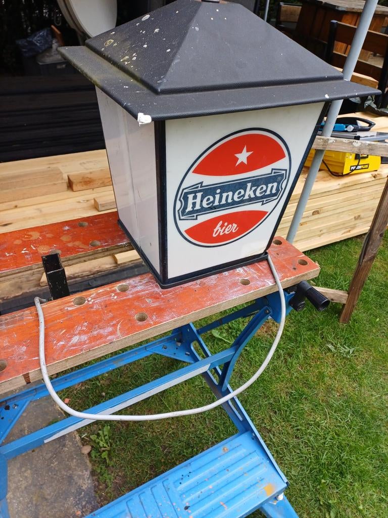 Heineken tuinlamp met stevige ophangbeugel, Ophalen, Gebruikt, Reclame, Bier, Tuin