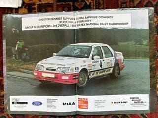 Poster en brochure Ford Sierra Rally auto's, Ophalen of Verzenden, Gebruikt, Auto's