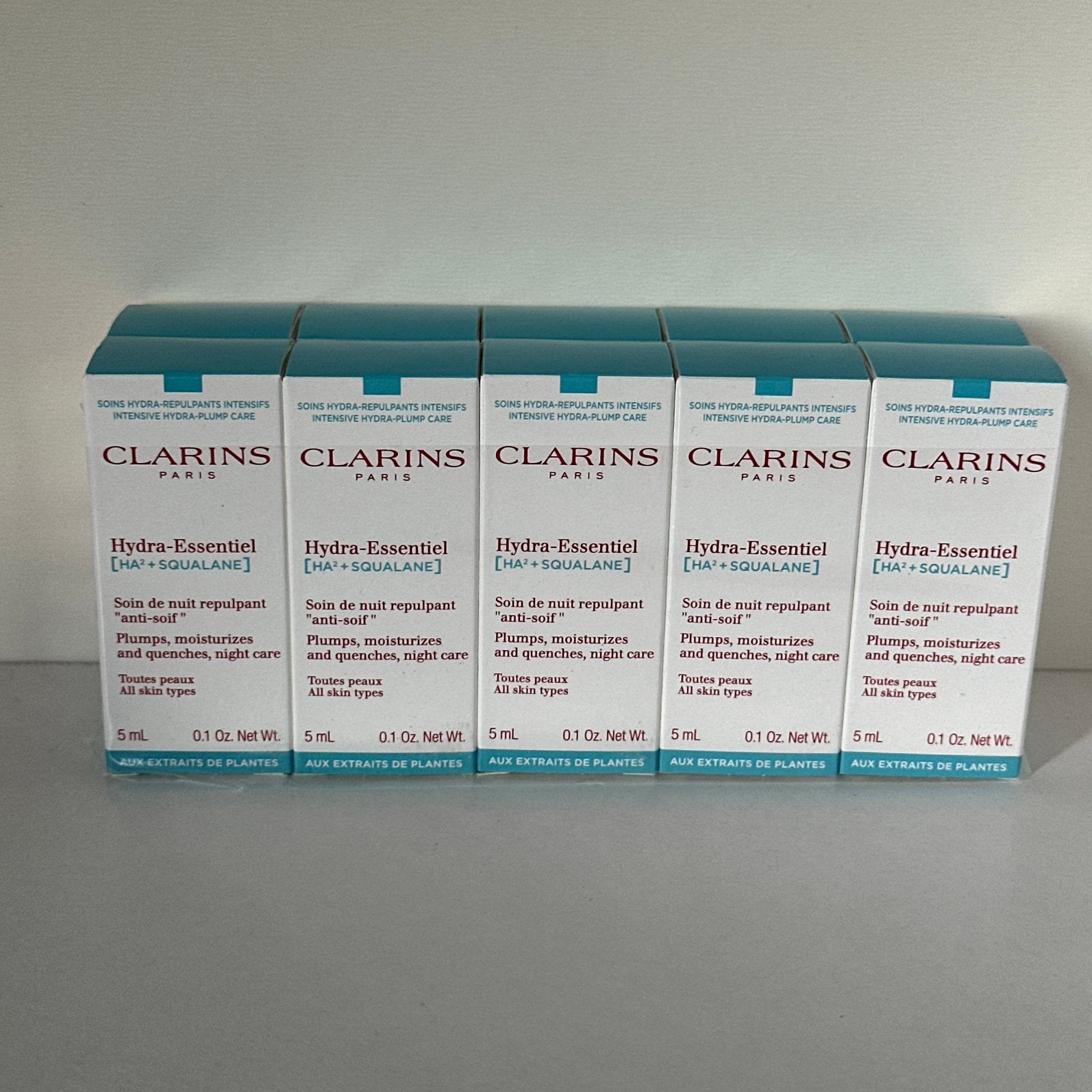 Clarins Hydra-Essentiel Night Care 50 ml, Ophalen of Verzenden, Zo goed als nieuw, Gehele gezicht
