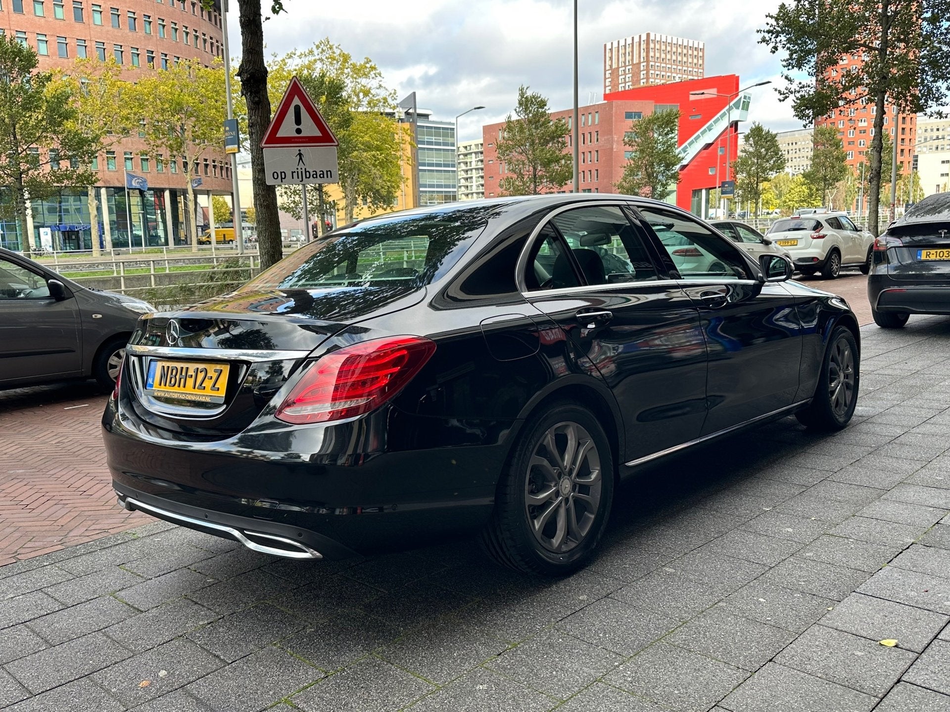 Mercedes-Benz C-klasse 180 Prestige Automaat Leer Navi, Auto's, Automaat, Euro 6, Leder en Stof, Zwart
