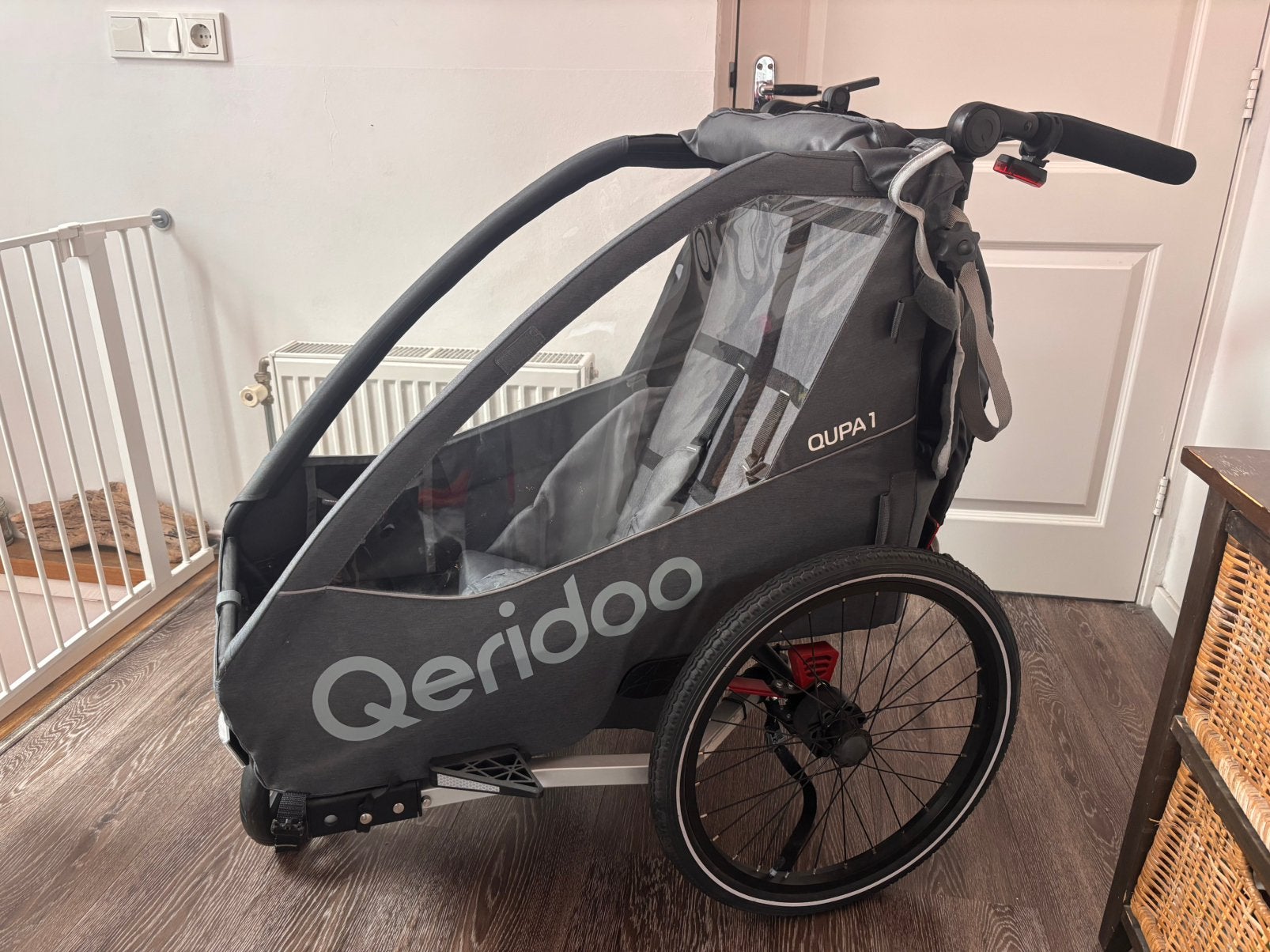 Qeridoo Qupa 1 fietsaanhanger/buggy zo goed als nieuw, Ophalen, Opvouwbaar, 20 tot 40 kg, Zo goed als nieuw