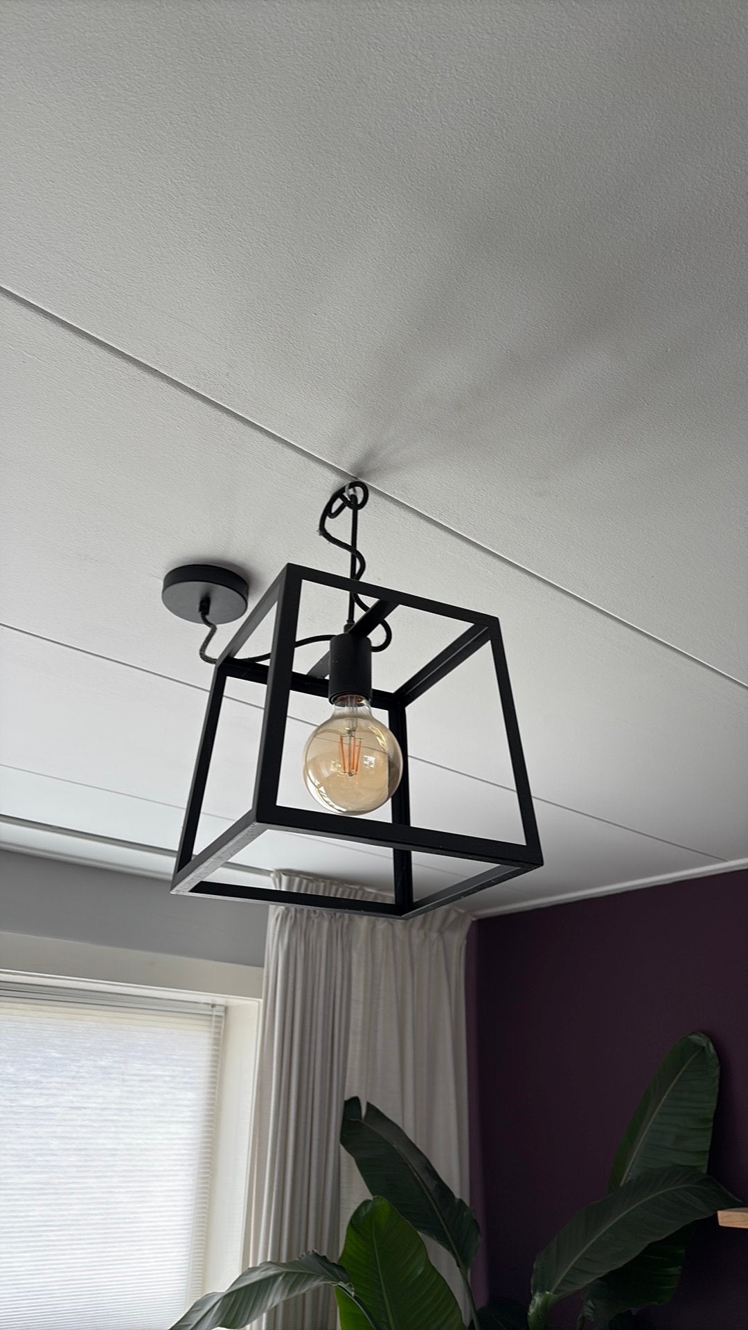 Ijzeren/industriele plafonlamp/hanglamp, Ophalen of Verzenden, Zo goed als nieuw