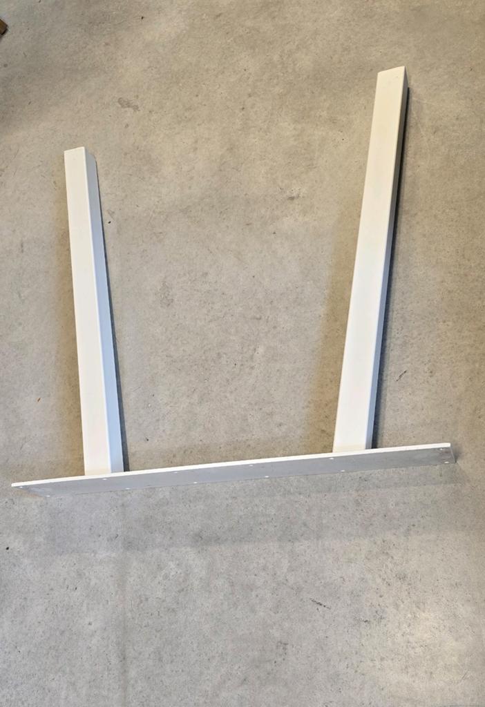4x Witte metalen tafelpoot - 72cm hoog, 73cm breed, Huis en Inrichting, Tafelonderdelen, Ophalen