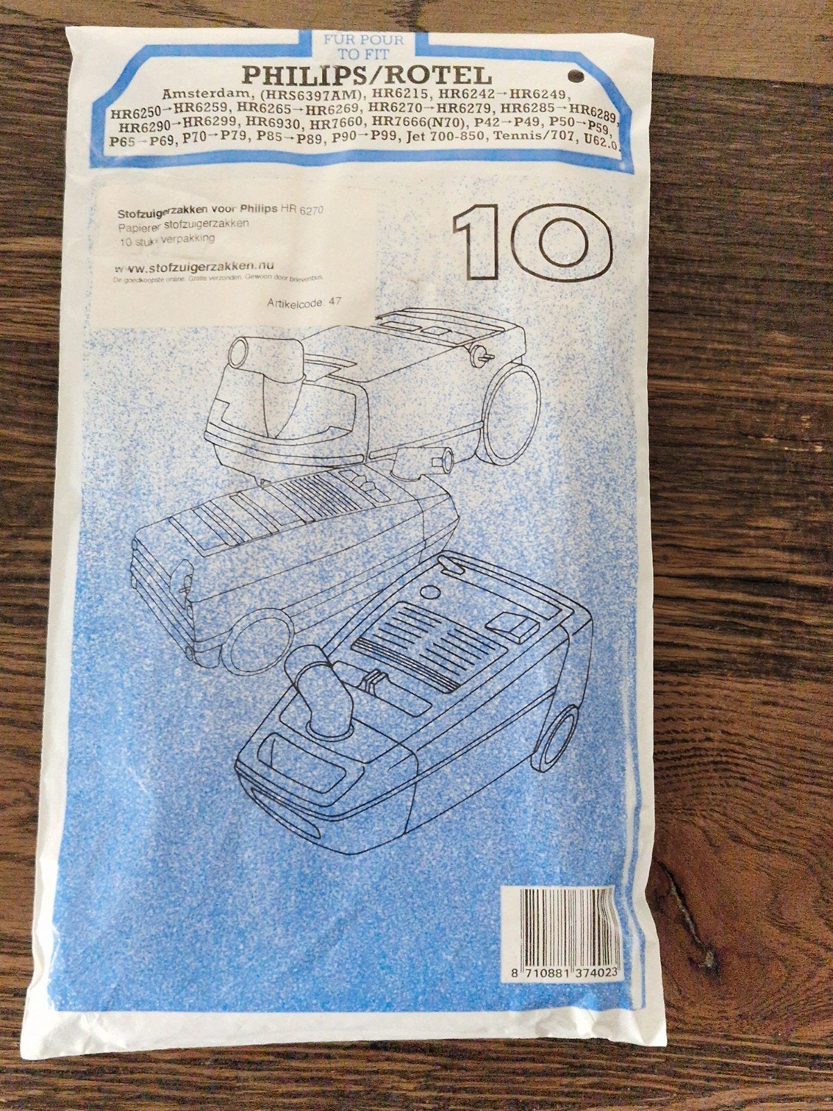 9x Philips/Rotel stofzuigerzakken voor diverse modellen, Stofzak, Inclusief accessoires, Philips, Nieuw