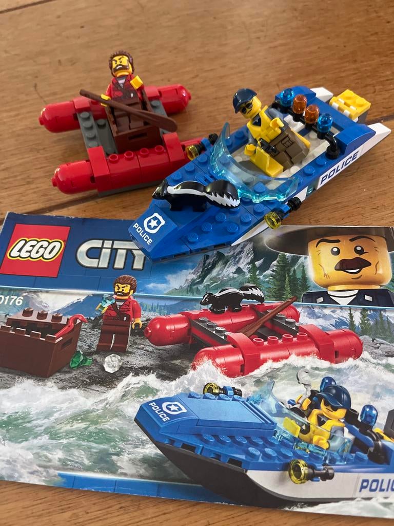 Lego City Politieboot en Vlot (Set 60176), City, Lego, Ophalen of Verzenden, Zo goed als nieuw