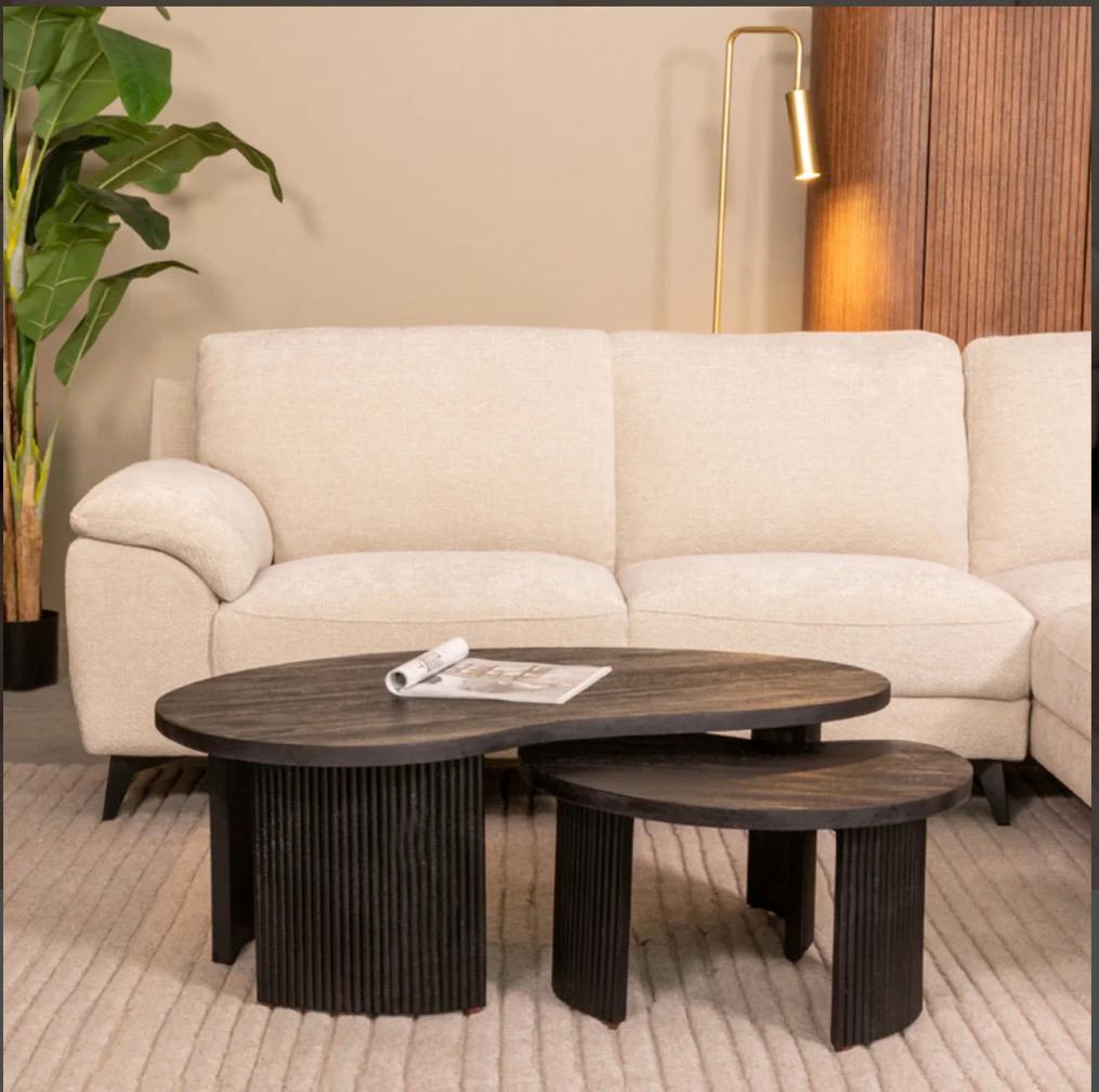 LABEL51 Salontafelset Timon, nieuw in doos (winkel € 379), Huis en Inrichting, Tafels | Salontafels, Rond, Nieuw, Metaal, 50 tot 100 cm
