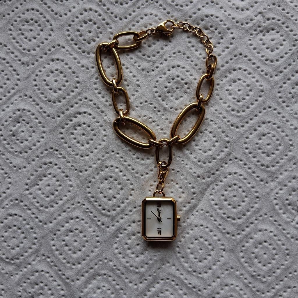 Lucardi dames bedelarmband horloge i.g.st., Ophalen of Verzenden