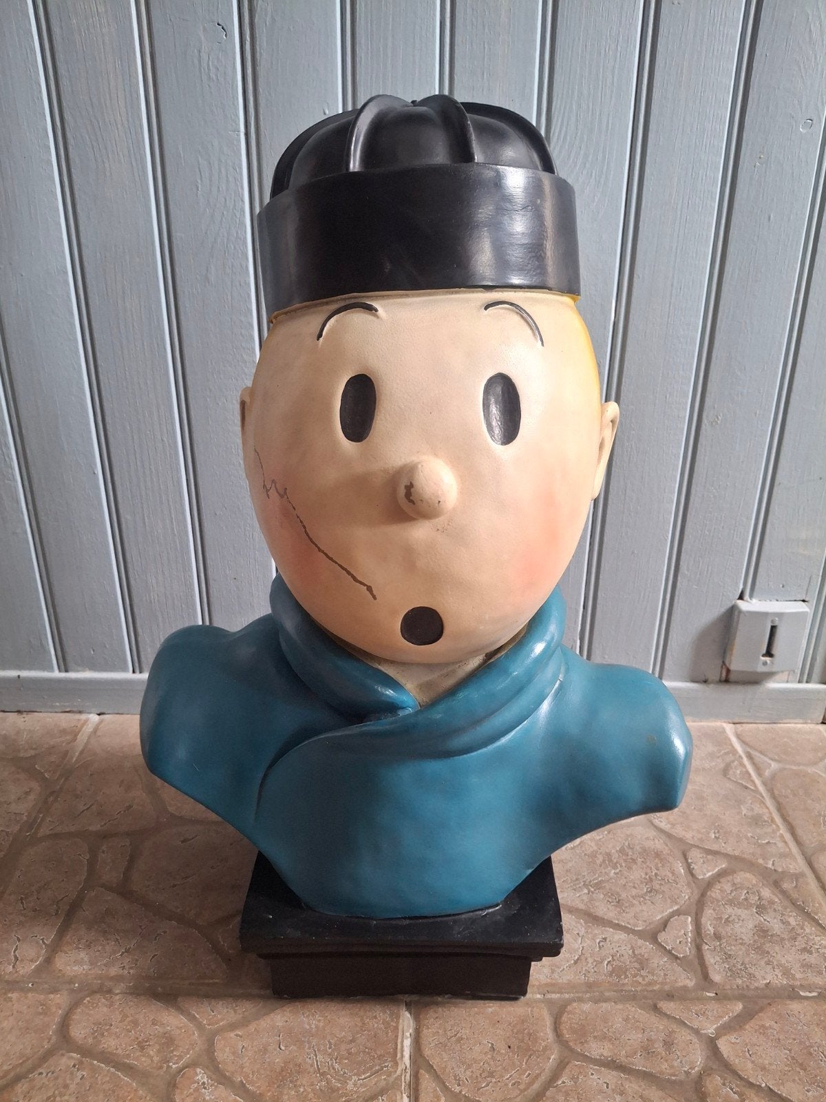 Vintage grote Kuifje buste, Ophalen of Verzenden, Gebruikt