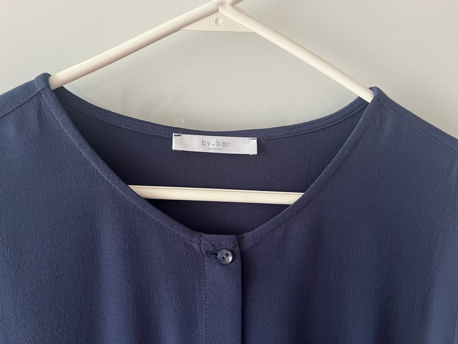 Donkerblauwe blouse van By-Bar, maat L, Ophalen of Verzenden, Zo goed als nieuw, Blauw