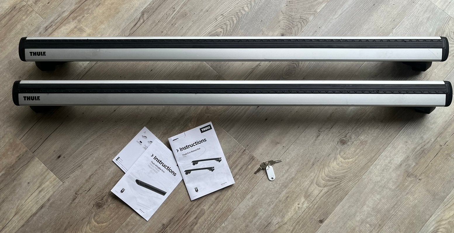 Thule Evo dakdragers + rails, Ophalen, Zo goed als nieuw