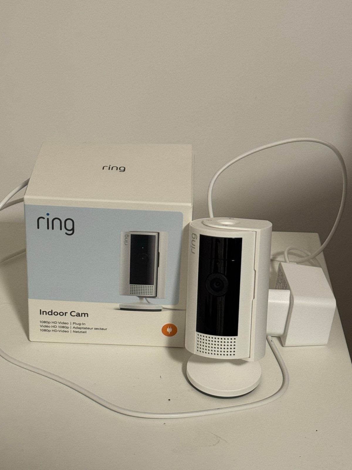 Ring Indoor Cam met alle accessoires, garantie en doos, Ophalen, Zo goed als nieuw, Binnencamera