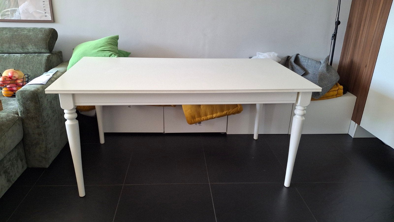 Gratis IKEA uitschuifbare eettafel  155/21587cm, Gebruikt, Vijf personen of meer, 150 tot 200 cm, Rechthoekig