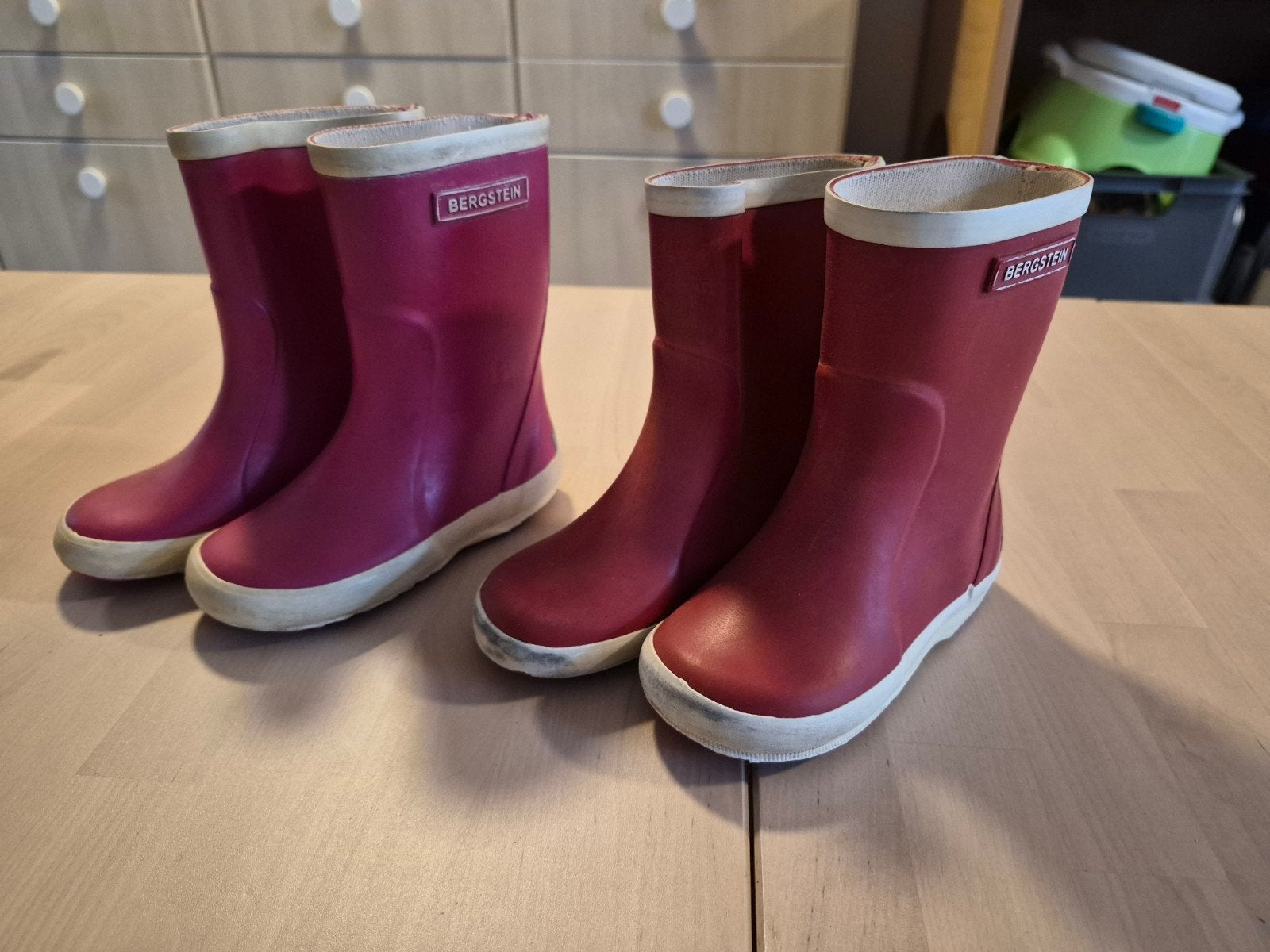 Bergstein regenlaarzen maat 24 (rood & fuchsia), Gebruikt, Jongen of Meisje, Ophalen of Verzenden, Laarzen