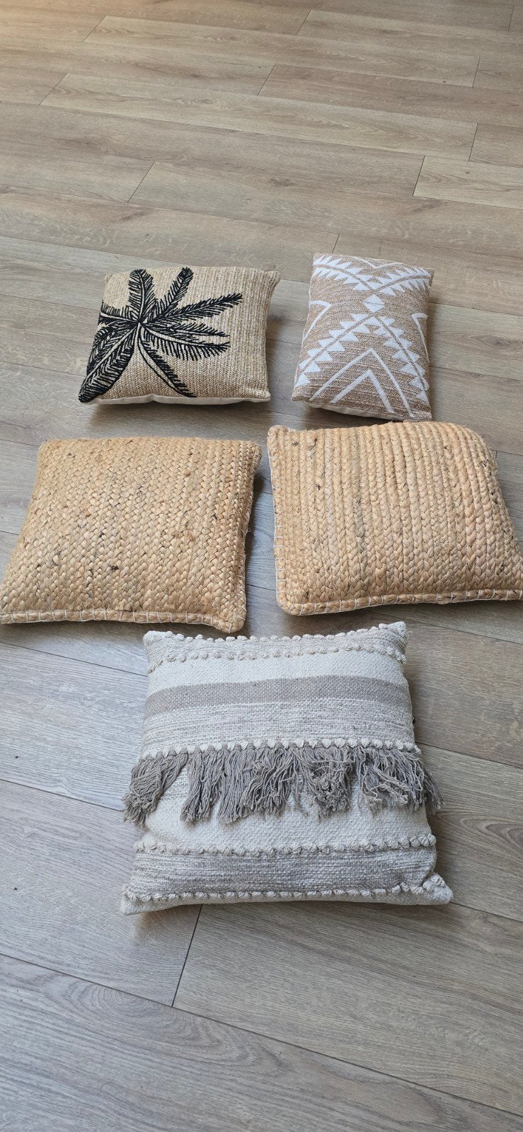 Set van 5 decoratieve kussens, diverse stijlen, Huis en Inrichting, Woonaccessoires | Kussens, Overige merken, Meerkleurig, Met print