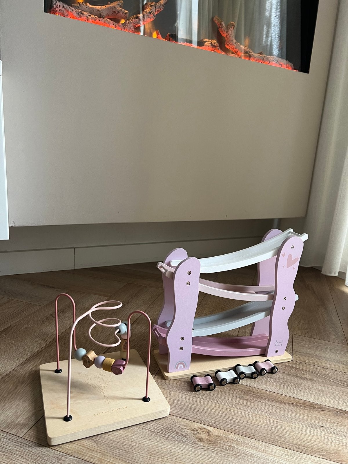 Little Dutch kralenframe en Label Label autobaan, Ophalen, Zo goed als nieuw, Jongen of Meisje
