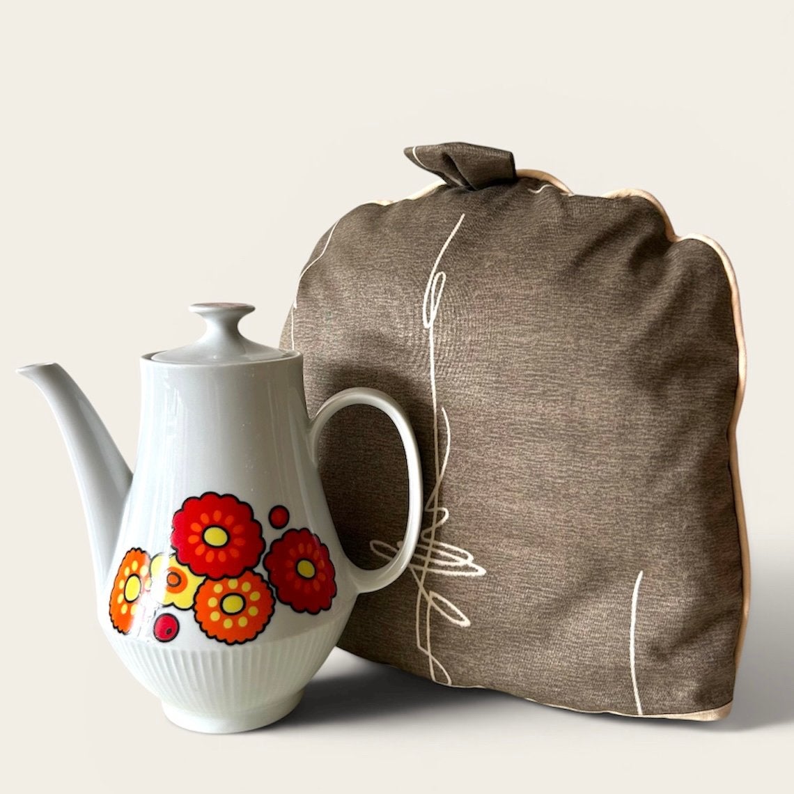 Vintage Theemuts De Be Design Made in Holland, Huis en Inrichting, Ophalen of Verzenden, Natuurlijk materiaal, Overige typen, Gebruikt