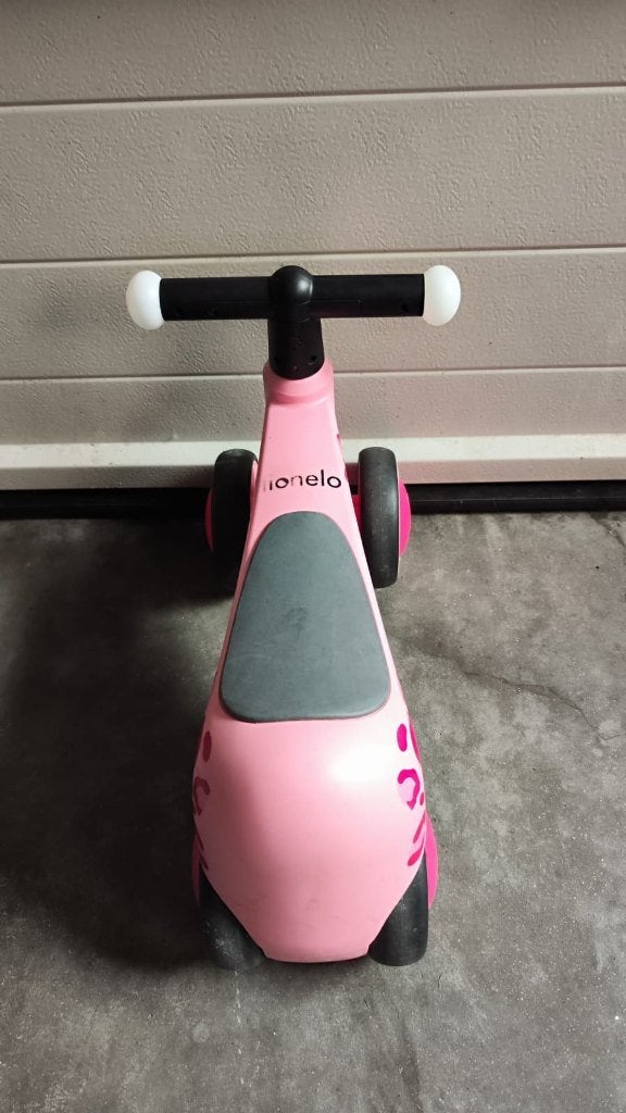 Leuke roze-luipaard loopfiets, Ophalen of Verzenden, Gebruikt, Loopfiets