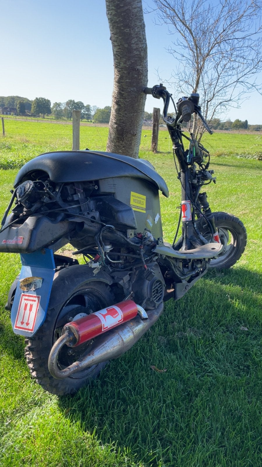 65cc Cross Scooter - waardepeilig, Fietsen en Brommers, Ophalen, Gebruikt, Maximaal 45 km/u, Benzine