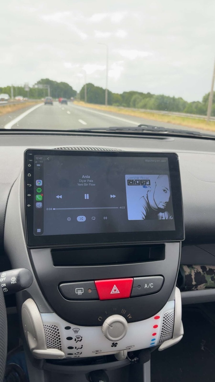 Apple CarPlay/Android Auto Scherm voor Toyota Aygo/Peugeot 1, Auto diversen, Autoradio's, Ophalen of Verzenden, Gebruikt