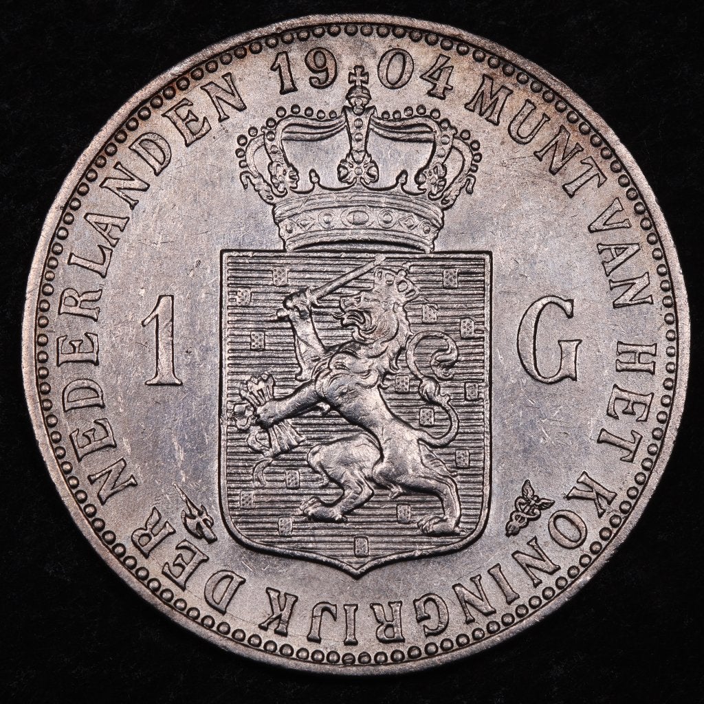 Gulden 1904. Zfr/ Pr. (P), 1 gulden, Zilver, Ophalen of Verzenden, Koningin Wilhelmina