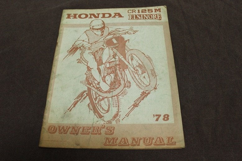 Honda CR125M 1978 Elsinore motorcycle owner's manual CR 125, Motoren, Ophalen of Verzenden, Honda