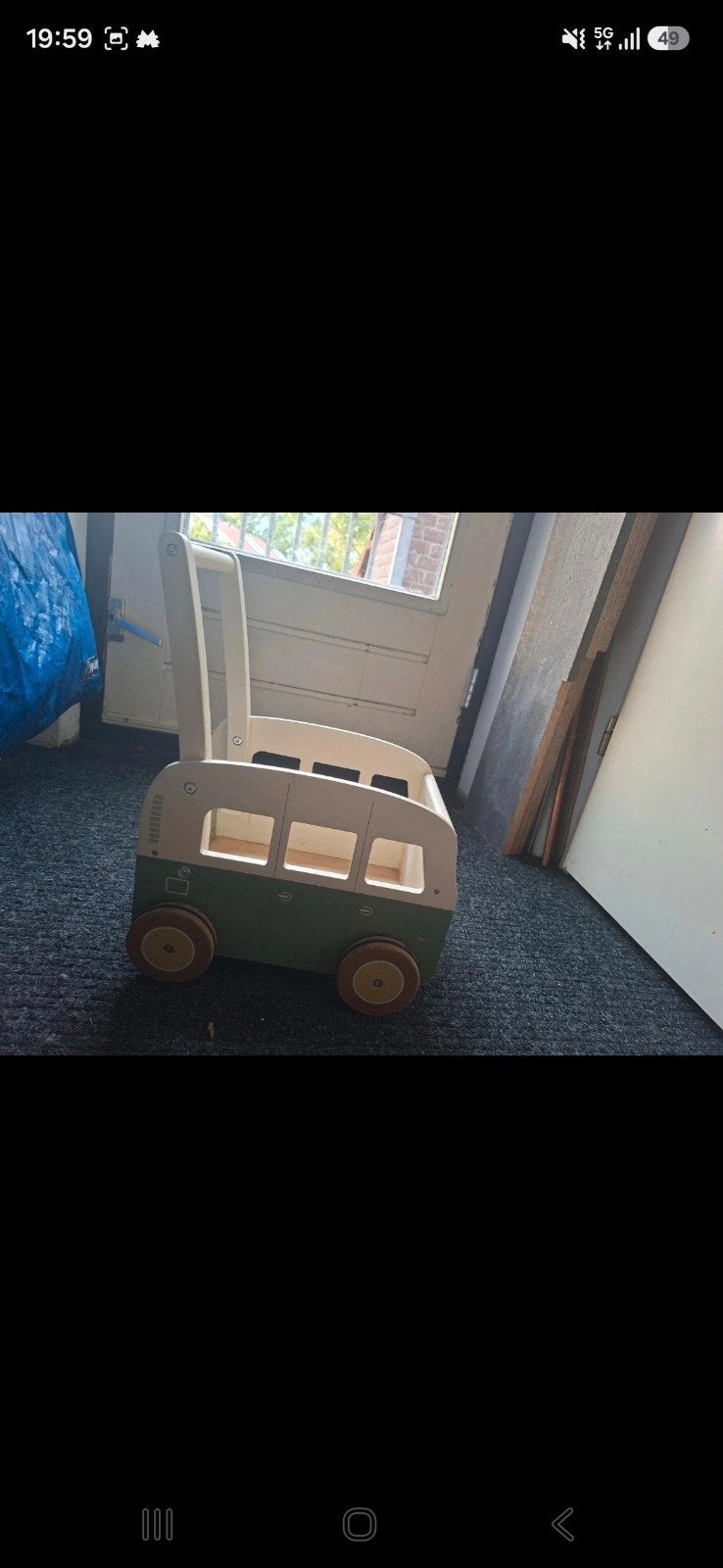 Little Dutch Loopauto met weerstandsringen, Ophalen