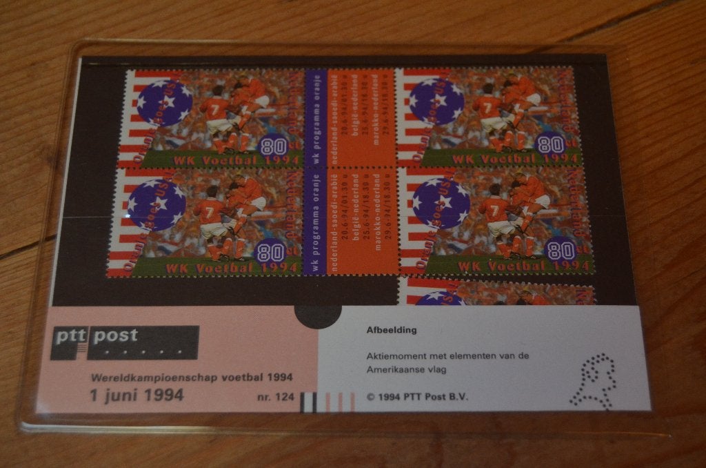 Postzegelmapje Wereldkampioenschap Voetbal 1994, Postzegels en Munten, Ophalen, Na 1940, Postfris