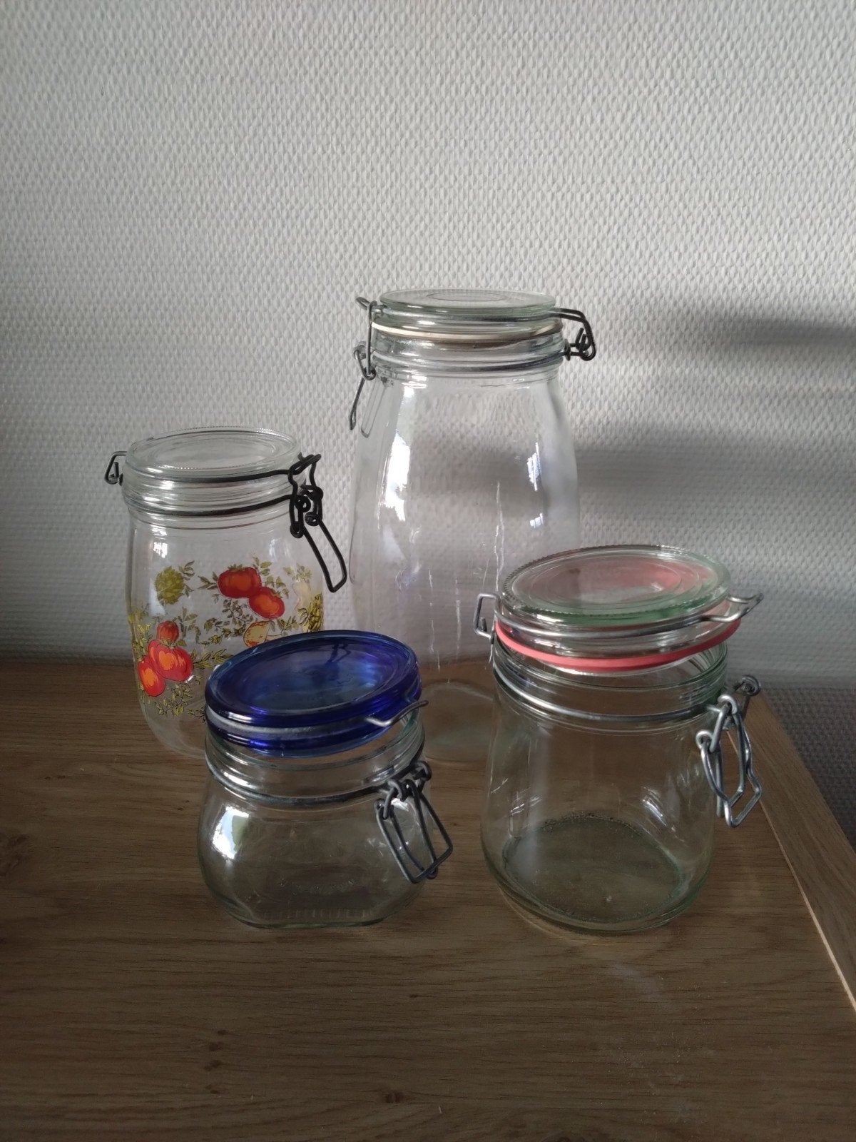 4 Voorraadpotten/ weckpotten., Huis en Inrichting, Ophalen of Verzenden