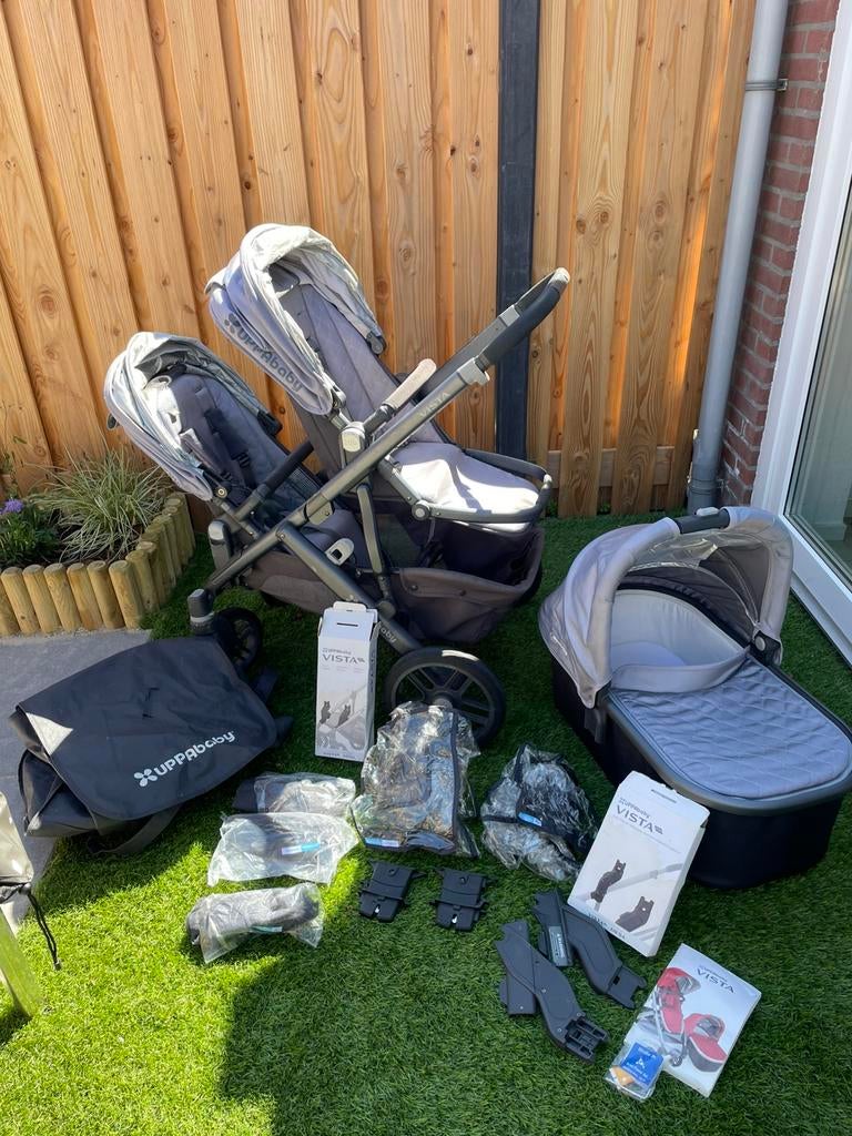 Uppa Baby Vista V2 COMPLEET, Kinderen en Baby's, Kinderwagens en Combinaties, Gebruikt, Combiwagen, Verstelbare duwstang, Ophalen