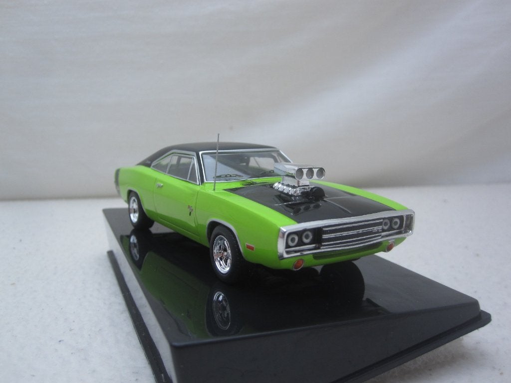 Dodge Charger R/T 1970 groen/zwart 1:43 IXO, Ophalen of Verzenden, Nieuw, Auto, Overige merken