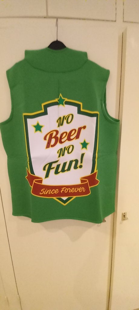 Carnaval bierfles kostuum met tekst  Nieuw., Kleding | Heren, Carnavalskleding en Feestkleding, Ophalen of Verzenden, Nieuw, Carnaval