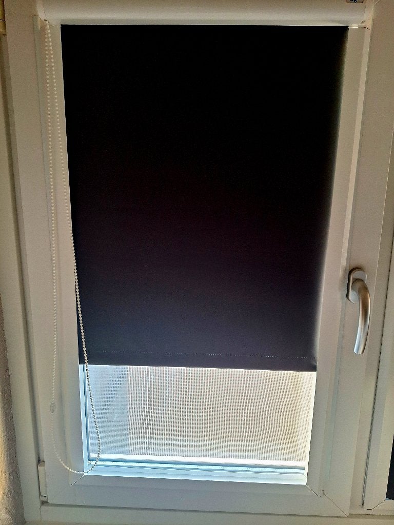 2 x Keje verduisterend rolgordijn antraciet, zonder boren!, Ophalen, 48 cm, 84 cm, Overige merken