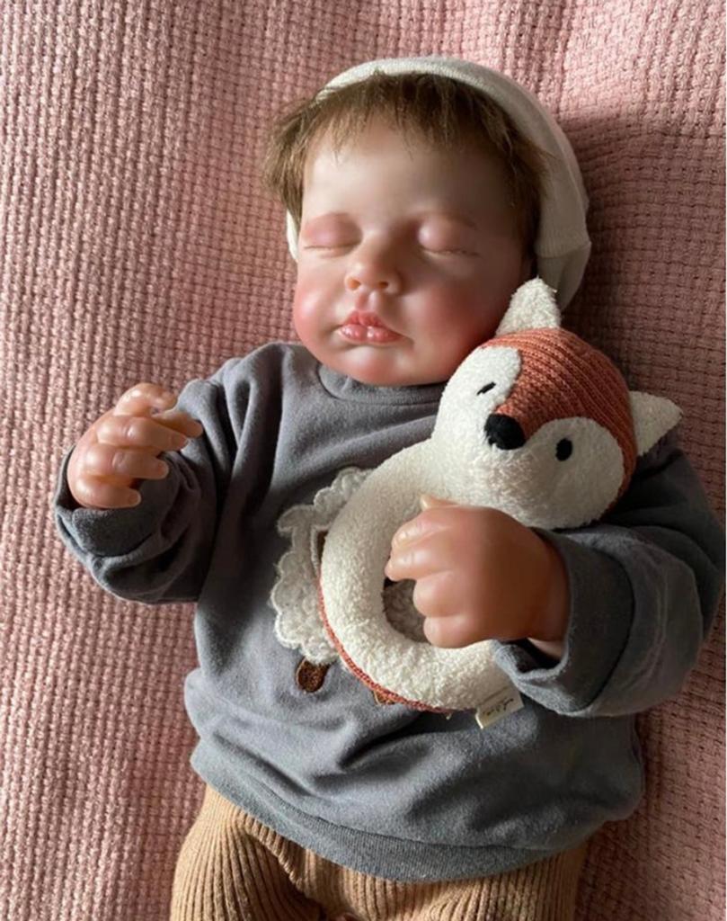 Reborn baby boy, Verzamelen, Verzenden, Zo goed als nieuw, Pop, Levensecht of Reborn
