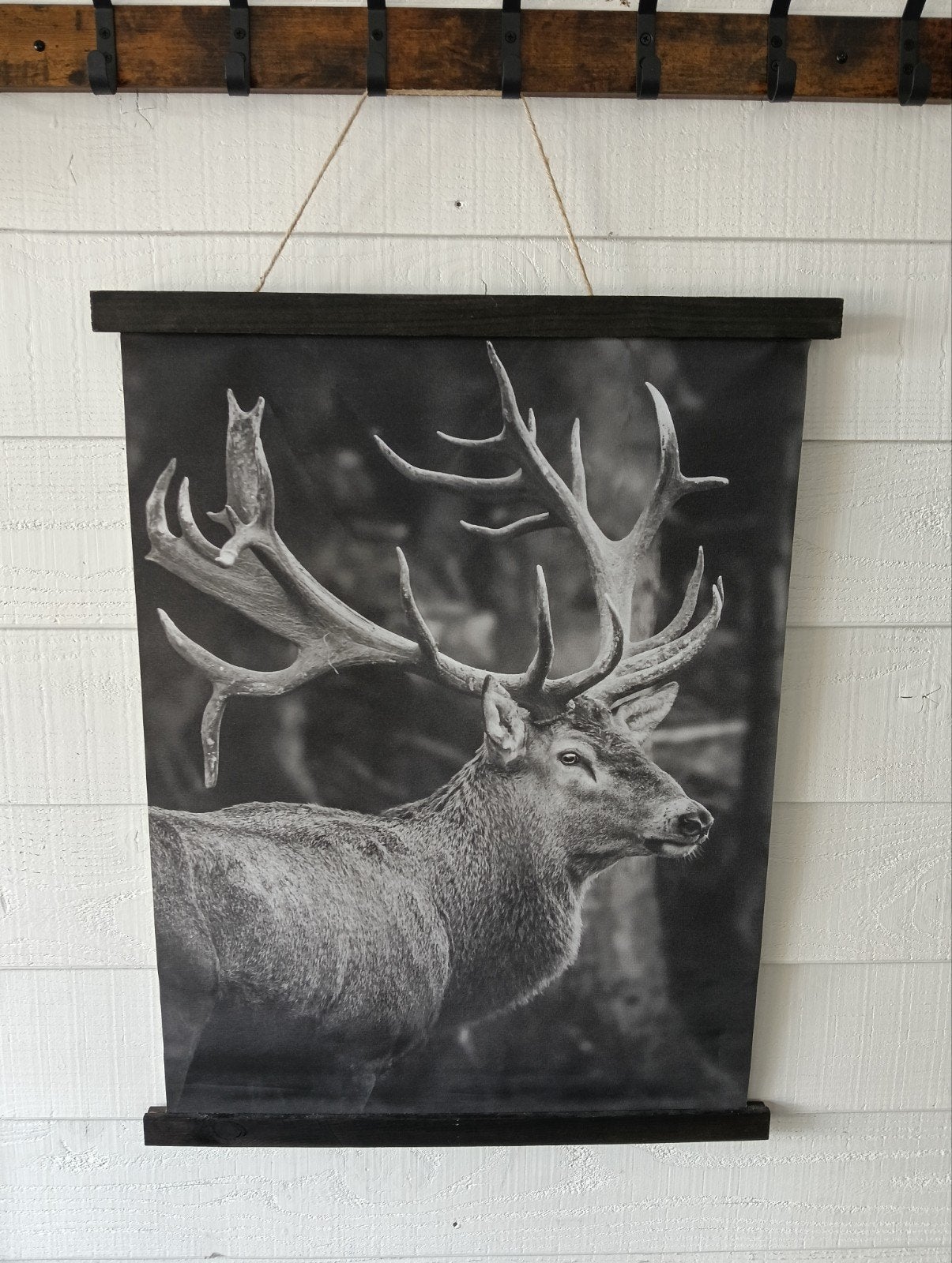 Wanddecoratie Hert, Ophalen, Wandhanger, Nieuw, Zwart