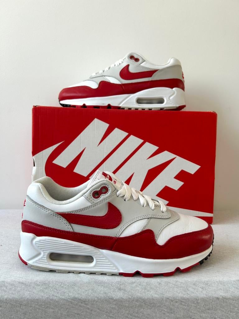 Nike Air Max 90/1 White University Red (EU 36,5), Wit, Nike, Ophalen of Verzenden, Sneakers of Gympen