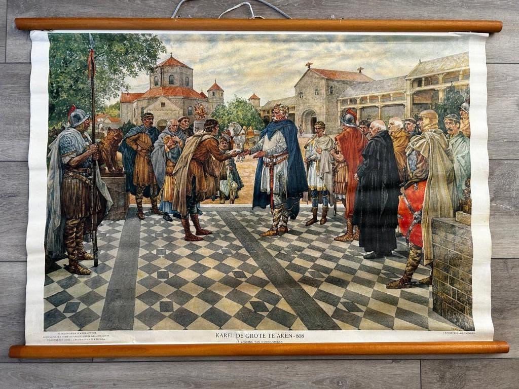 Karel de Grote te Aken - uitzending van de koningsboden, Ophalen of Verzenden, Geschiedenis