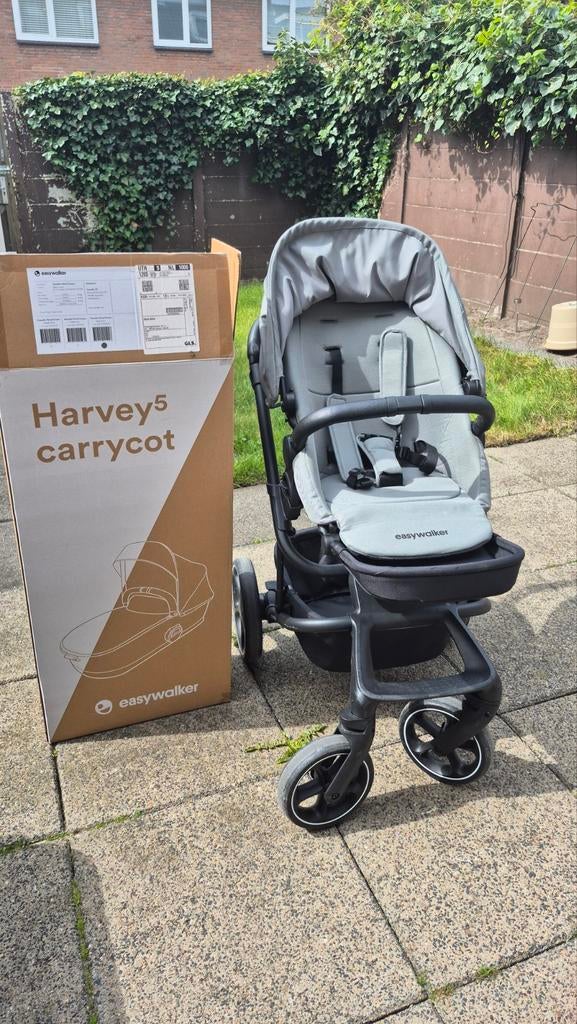 Easywalker kinderwagen harvey5 +reiswieg +autostoel+base, Kinderen en Baby's, Buggy's, Ophalen, Zo goed als nieuw, Verstelbare rugleuning